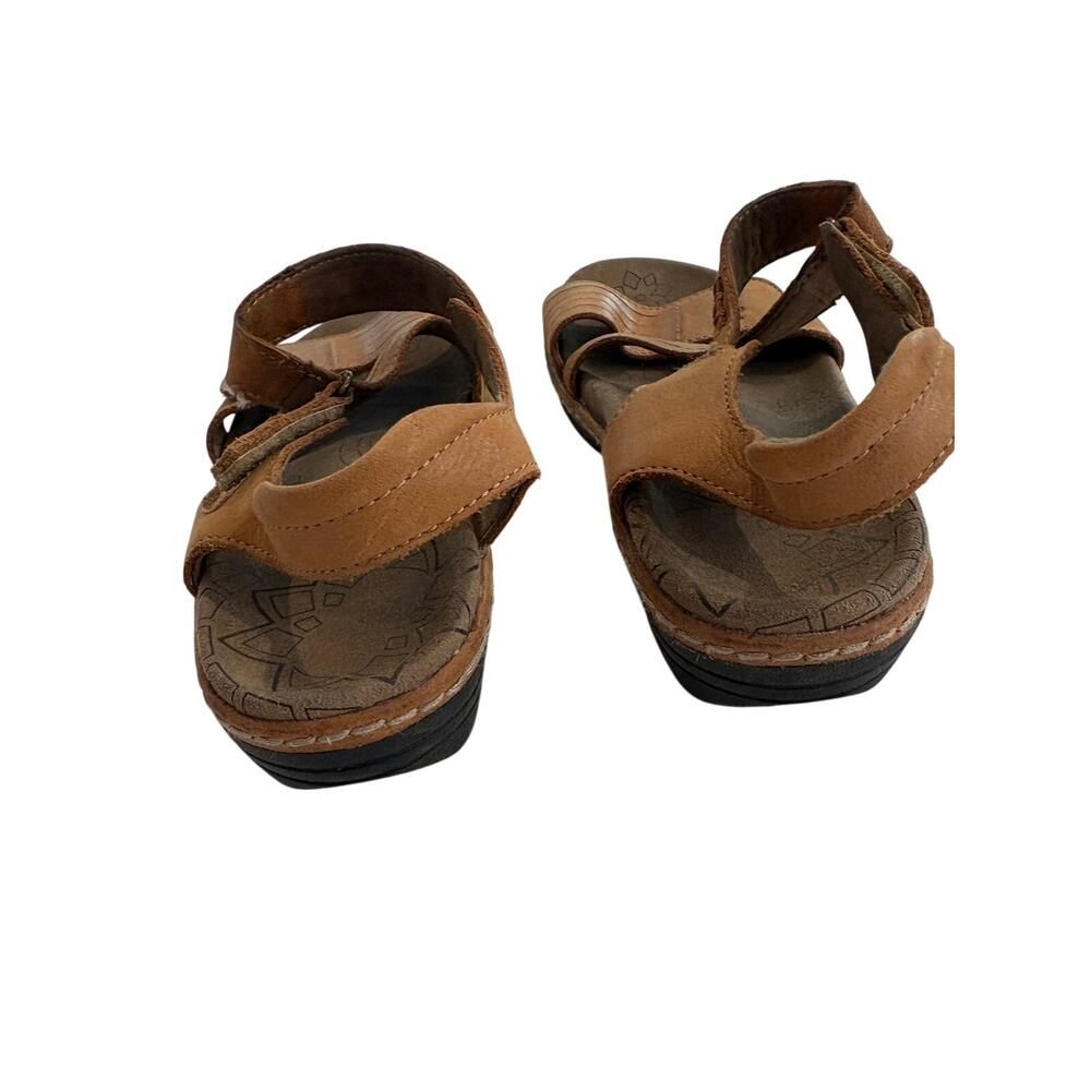 Taos Zenith Sandal Brown Leather Women 6 Comfort Adjustable Z-Strap Arch Support - Picture 11 of 13